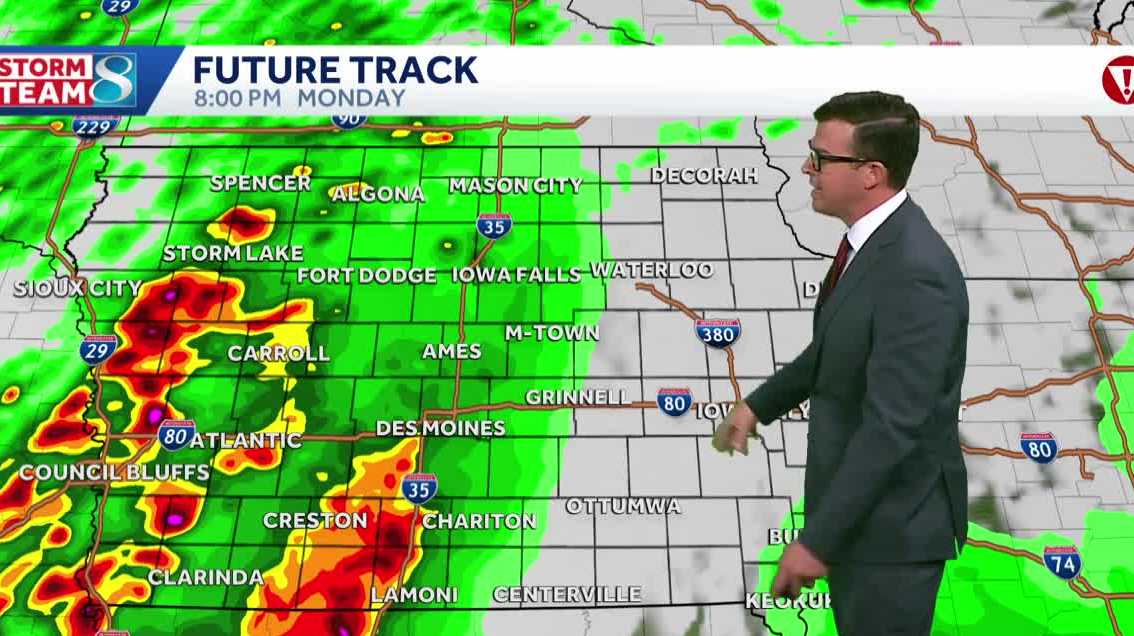 Iowa weather: Cooler, breezy weather settles into Iowa after Monday storms