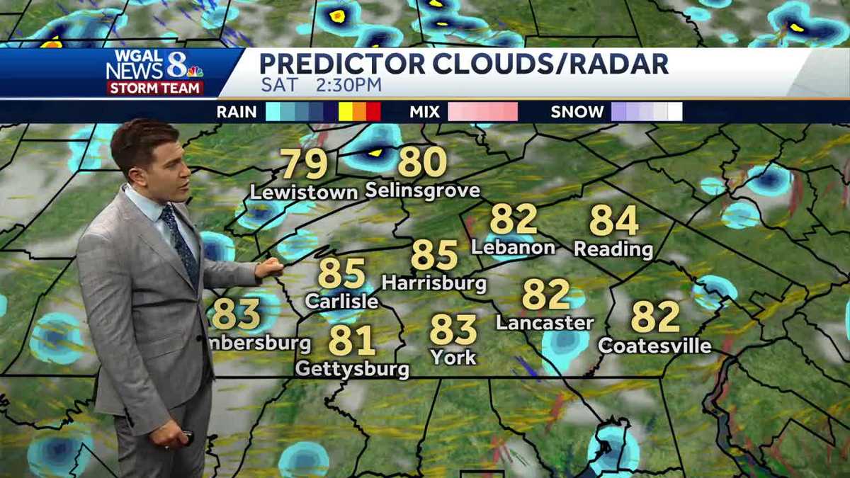 Scattered showers and storms continue to move through