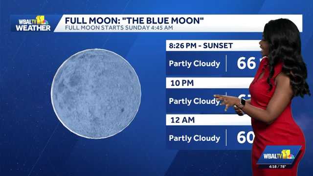 Weather Talk: Blue Moon visible in Maryland this weekend | See when to look up