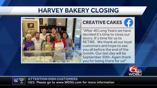 Creative Cakes in Harvey to permanently close - Vimarsana News