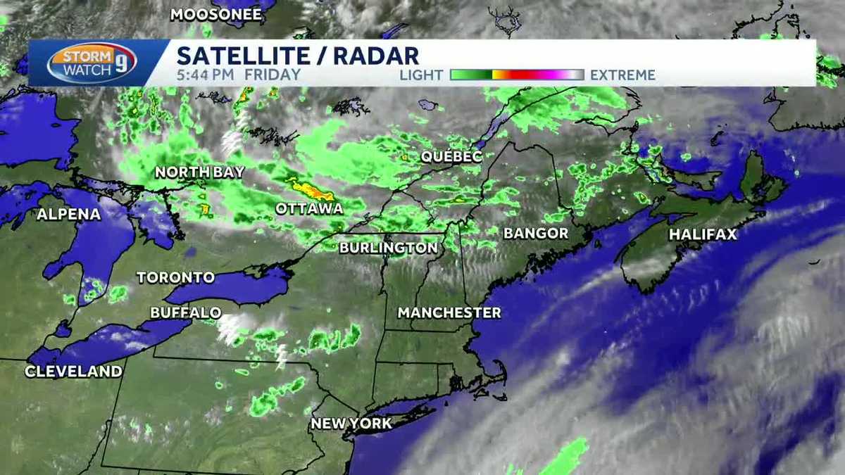 Possible spotty showers over weekend