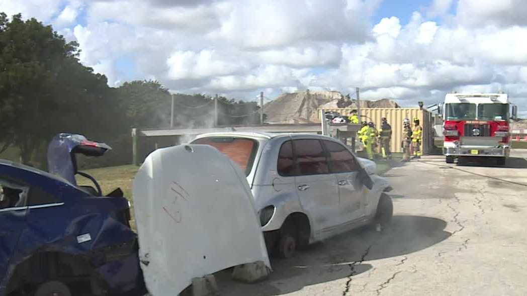 Palm Beach International Airport introduces new tool to fight electric vehicle fires