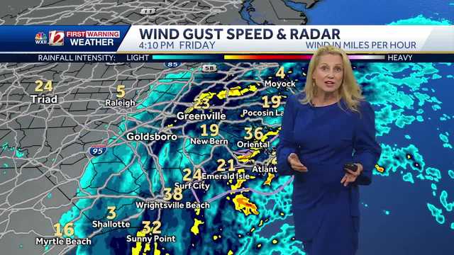 Ophelia Intensifies, Strong Wind Gusts & Rain for Inland NC - Vimarsana News