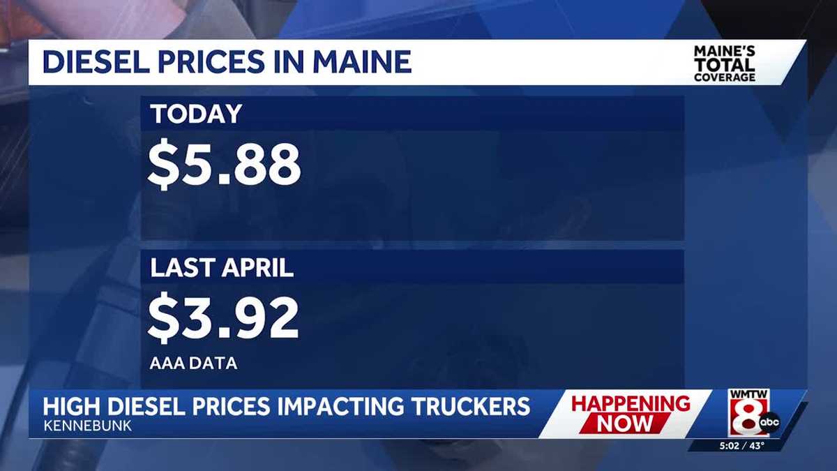 Truckers on Maine Turnpike dealing with rising diesel prices