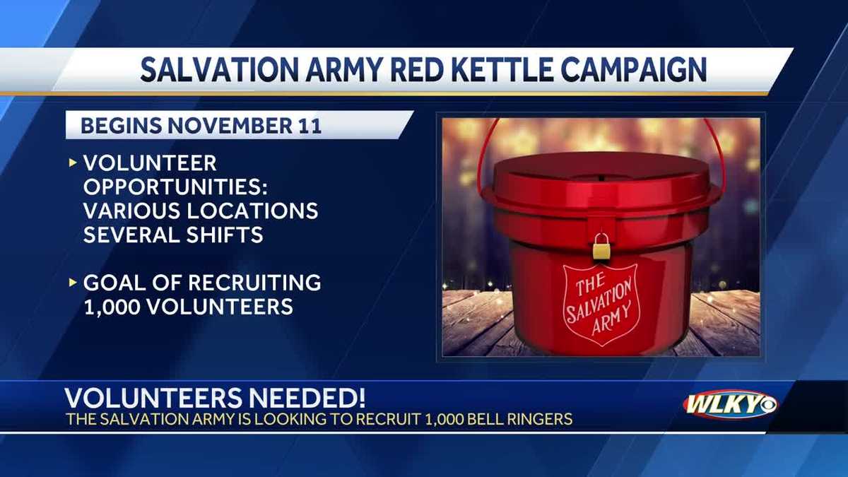 The Salvation Army's Red Kettle Campaign recruiting bell ringers early