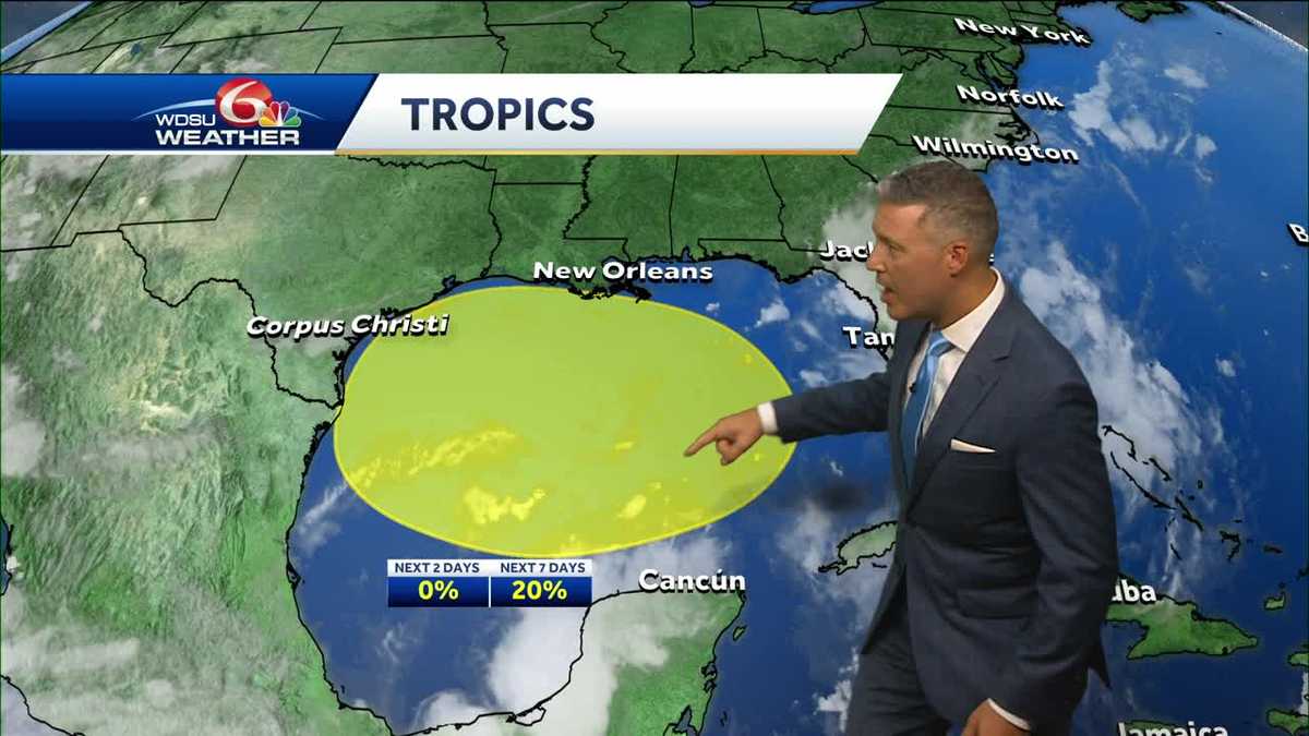 New Orleans forecast heat humidity tropical Gulf of Mexico