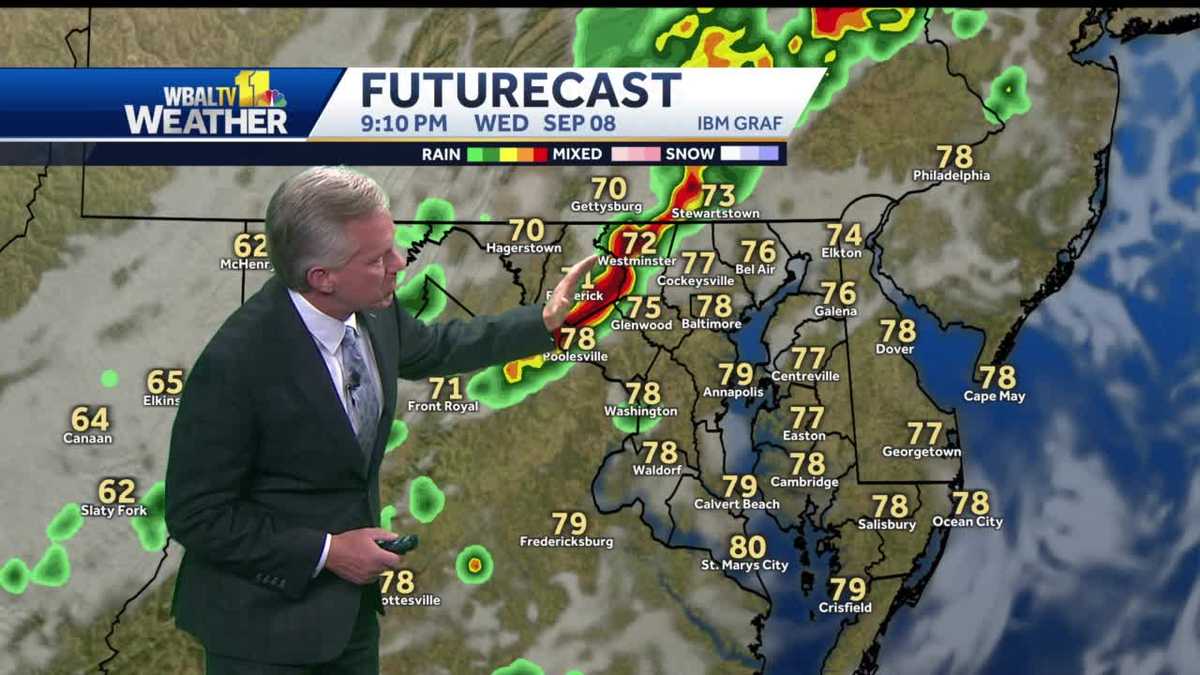 Chance for severe storms in Maryland this afternoon