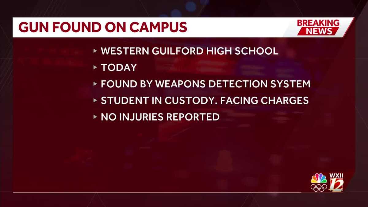 Guilford County Schools: Gun detected at Western Guilford High School; student in custody