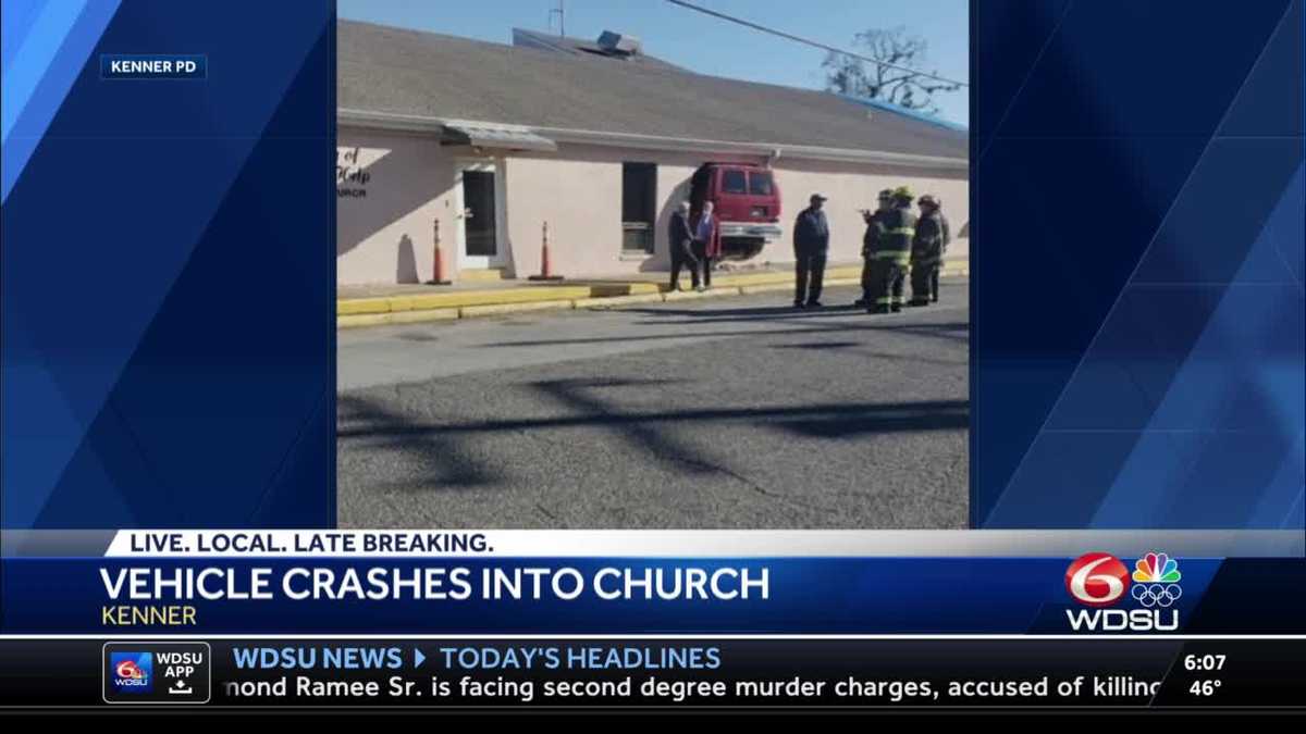 Vehicle crashes into church in Rivertown