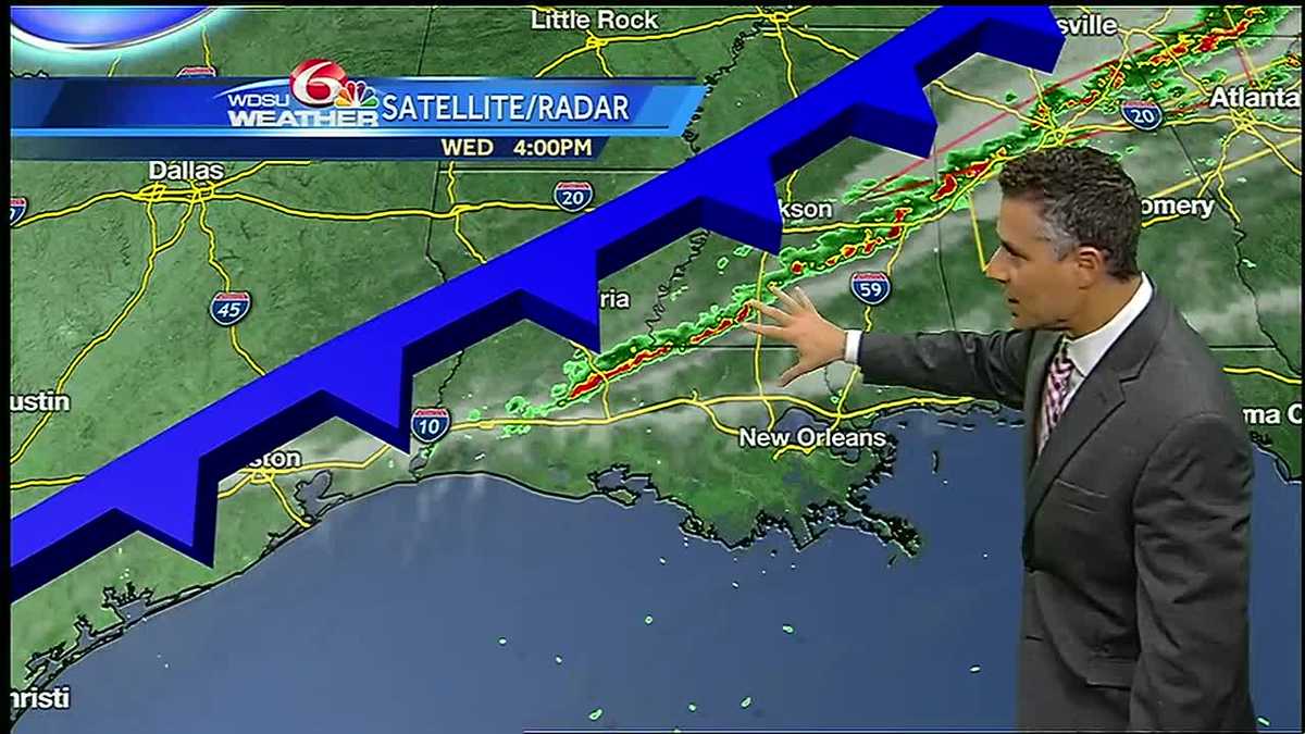 Wednesday evening: cold front to bring storms and cooler air