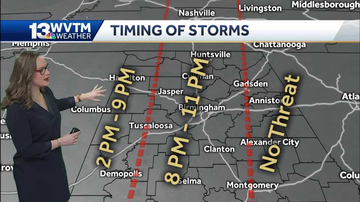 Impact weather Sunday in Alabama