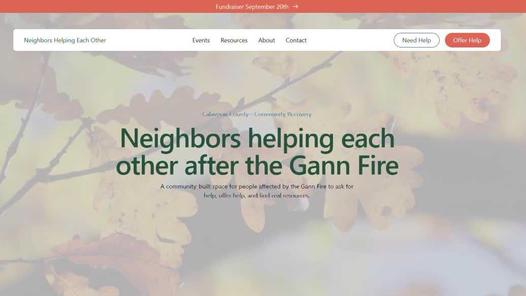 Gann Fire survivor creates website to aid community in recovery