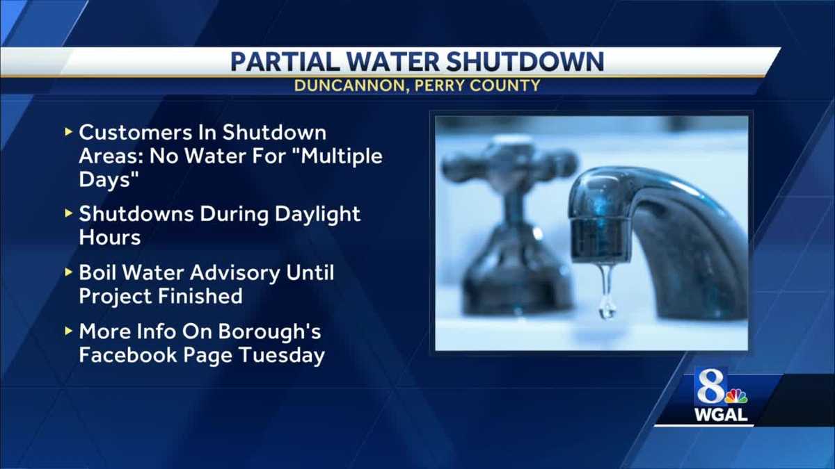 DUNCANNON: Water outages expected