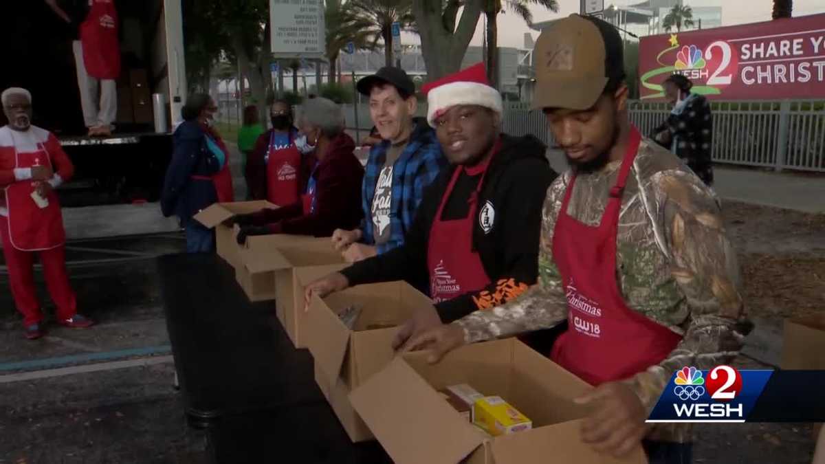 Share Your Christmas food drive kicks off at Daytona speedway