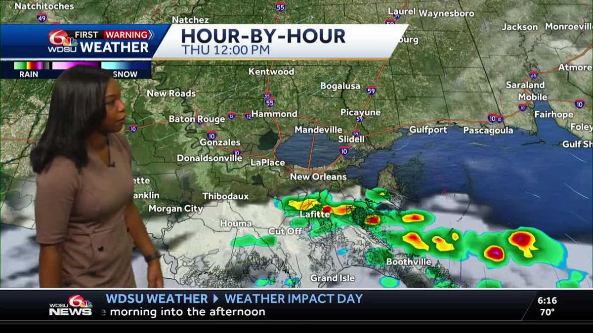 Few storms today, more rain, possibly heavy next couple of days