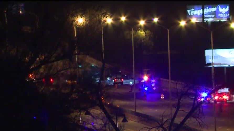 1 killed after car runs into backhoe on I-40