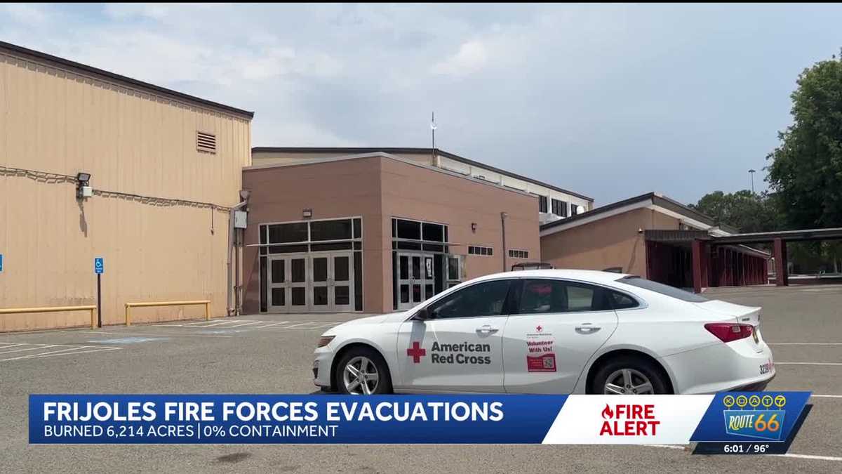 Frijoles Fire growing, shelter established at Pojoaque Valley Middle School