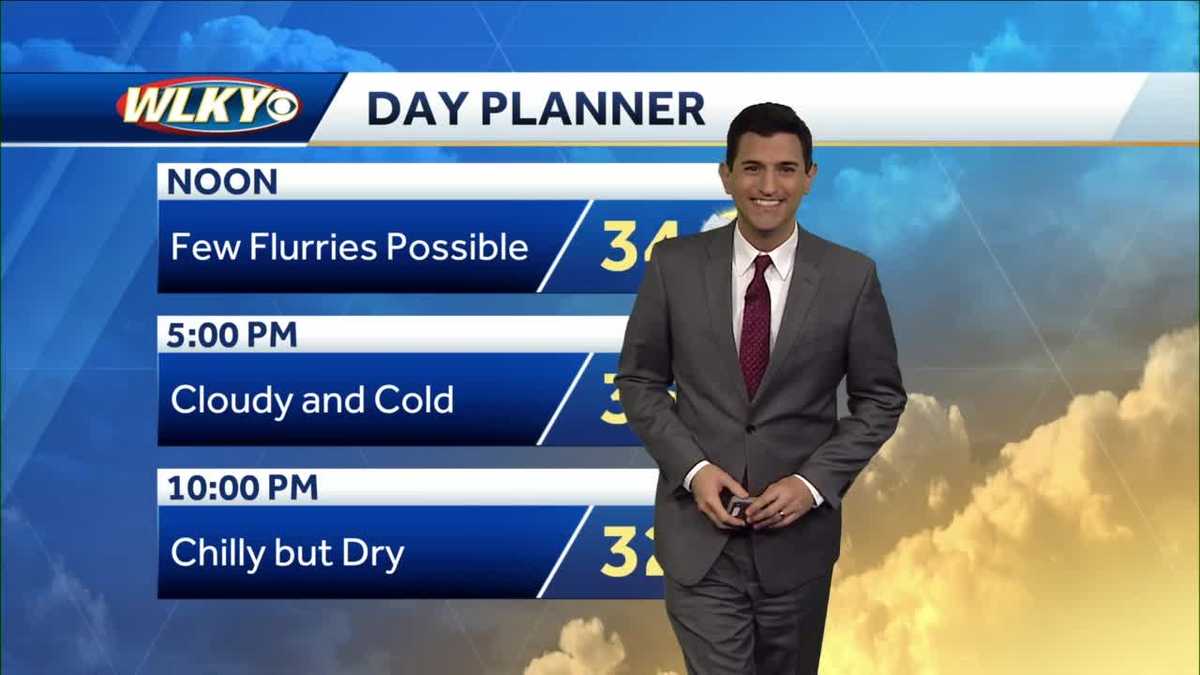 Cloudy, cold and a few flurries Friday
