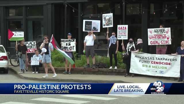 Protestors gather in Fayetteville to call for ceasefire in Gaza - Vimarsana News