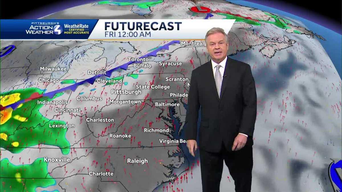 Partly cloudy Thursday becomes rain showers Friday