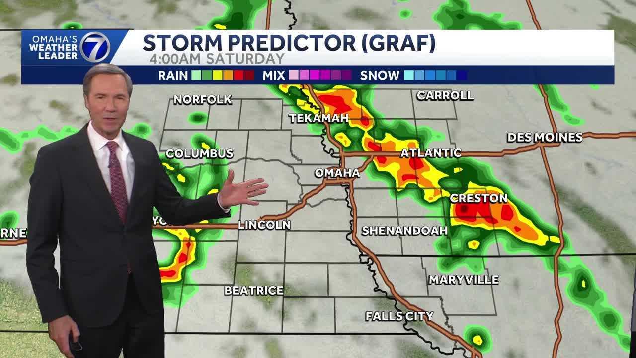 Rain chance Saturday morning for Omaha and the surrounding area