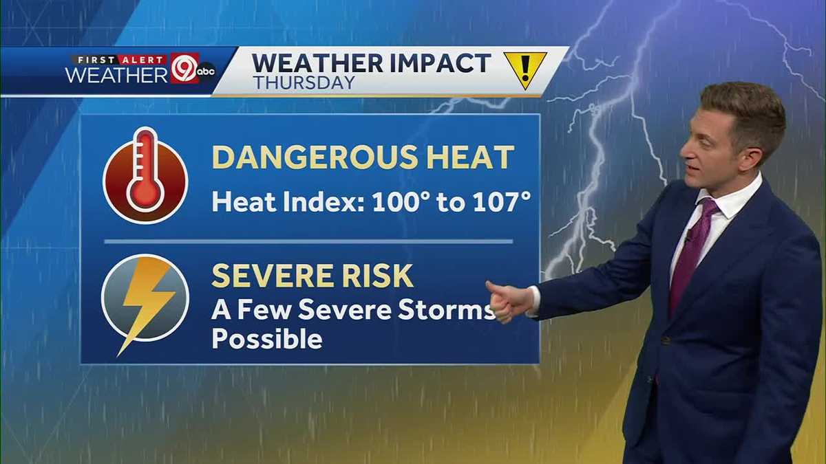 WEATHER BLOG: Boom or bust storms to impact Thursday along with excessive heat