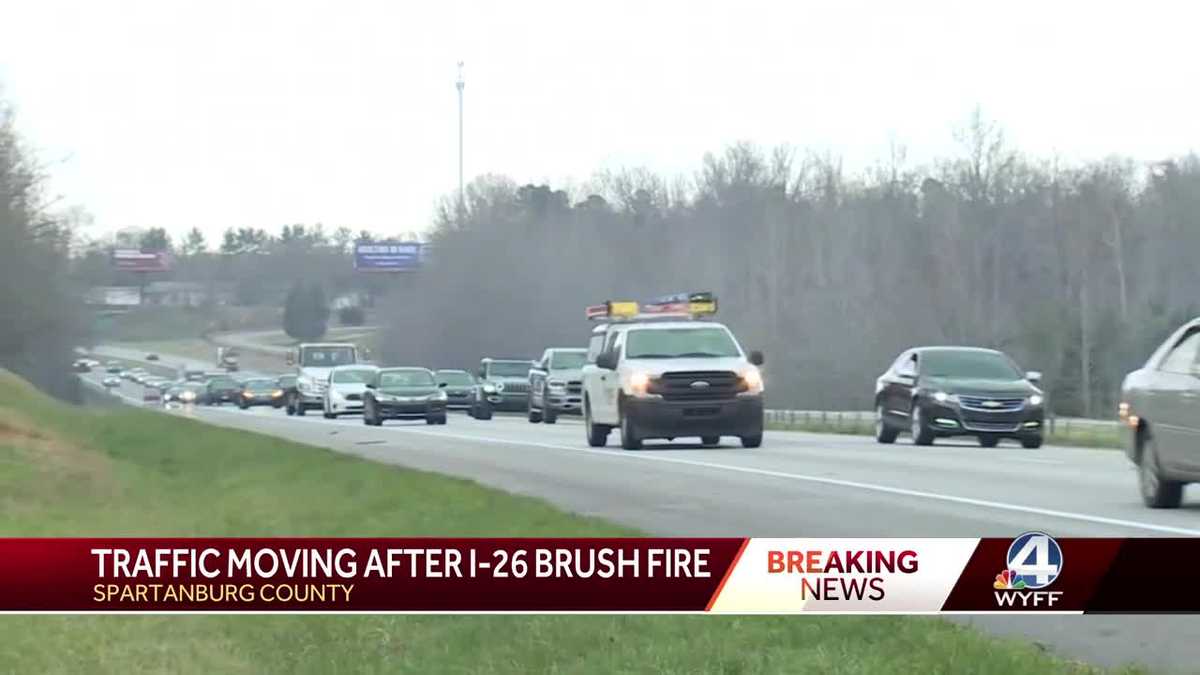 Lanes reopen on I-26 after brush fire in Spartanburg County