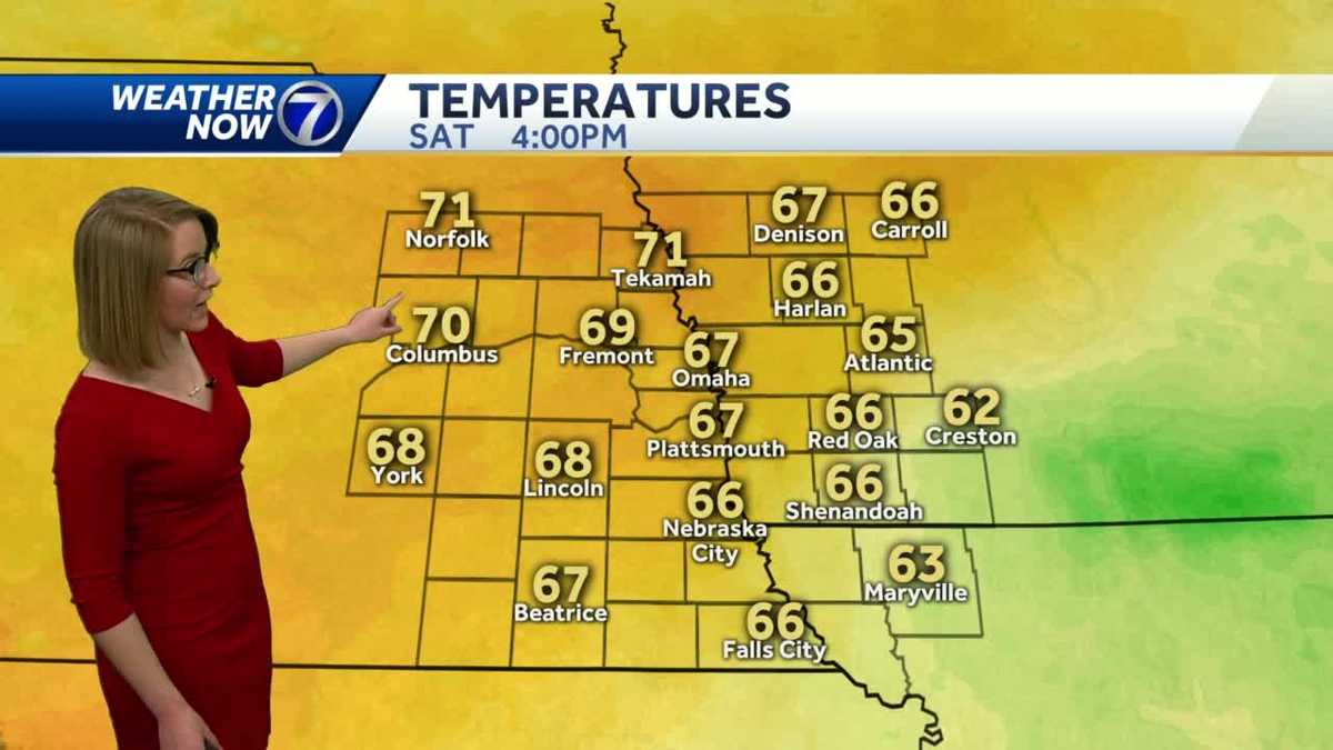 Sunny and windy with highs back in the 60s Saturday