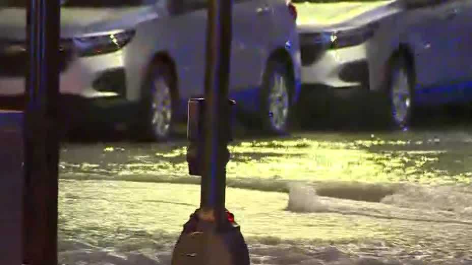 Water main break floods streets in Boston