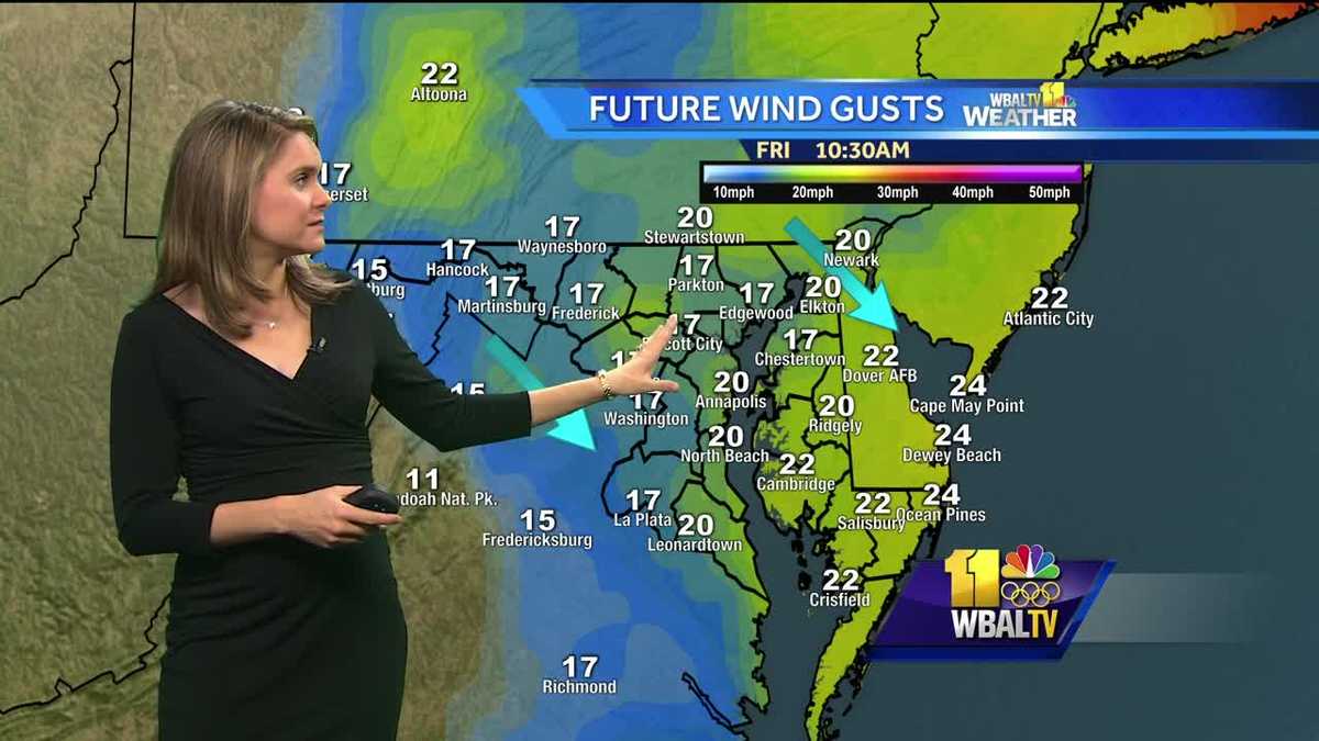 Sunny Friday with temps in 50s