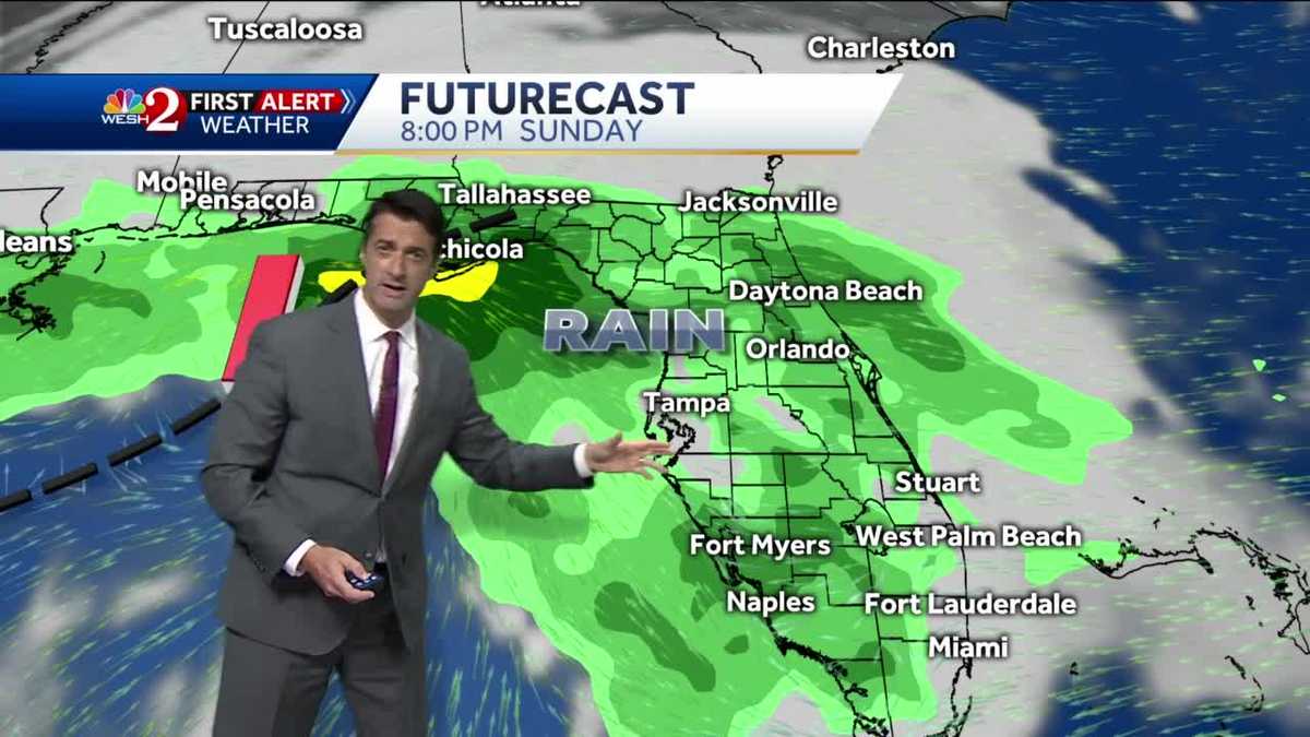 Rain chances go up later this week as tropical moisture arrives