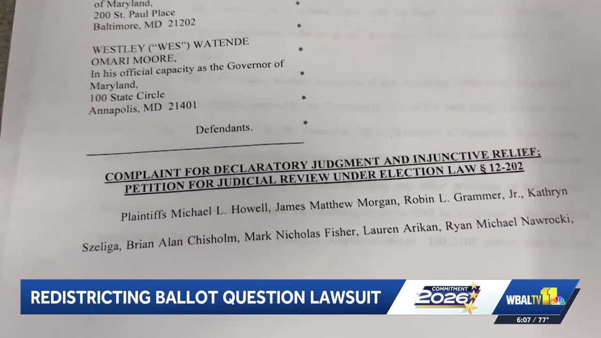 Maryland GOP lawsuit targets November ballot redistricting question