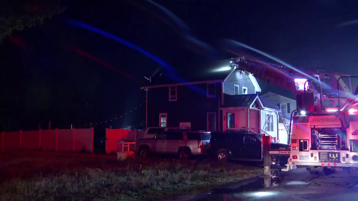 Firefighters battle 2-alarm fire in North Reading