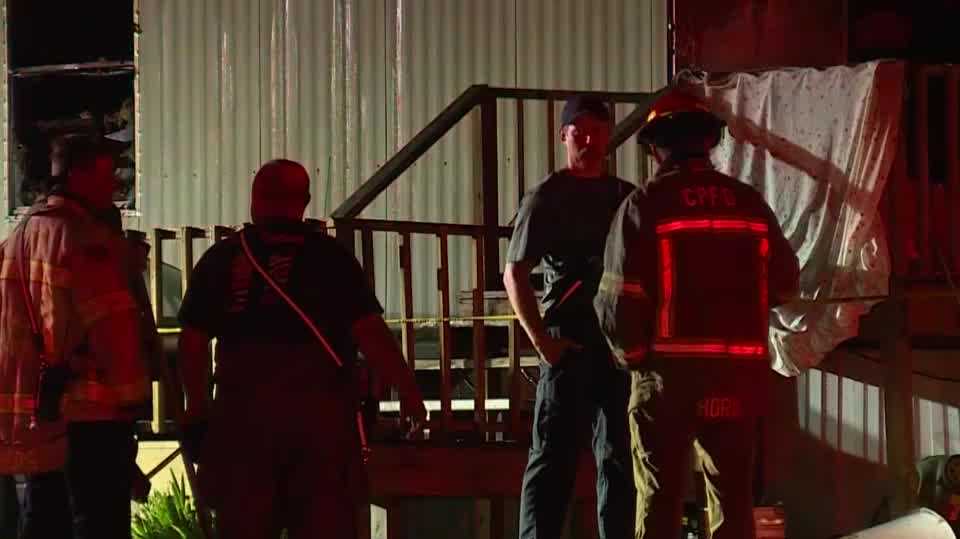 Center Point mobile home fire 2 injured Jerry McReath