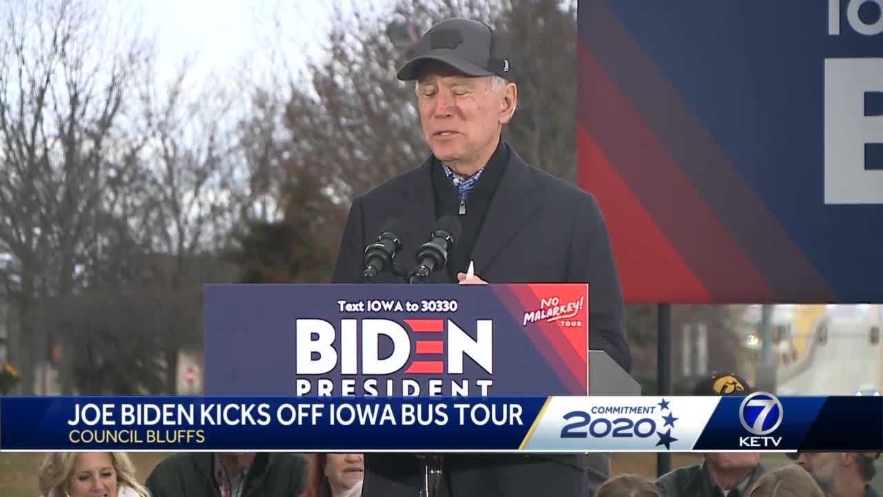 Joe Biden Kicks Off 'No Malarkey' Iowa Bus Tour