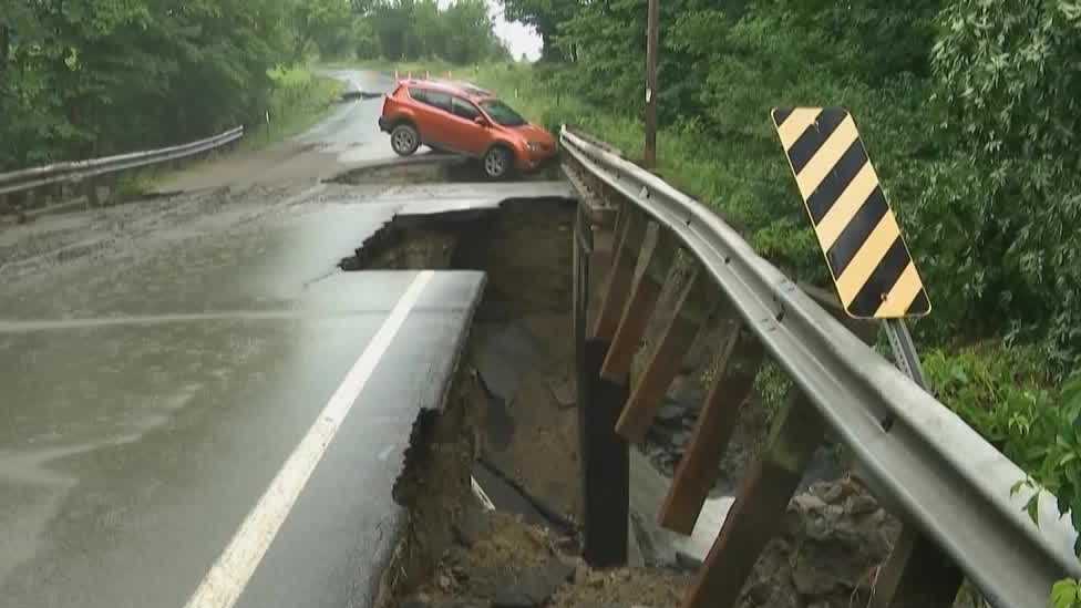 Northern New Hampshire faces road closures and detours from storm