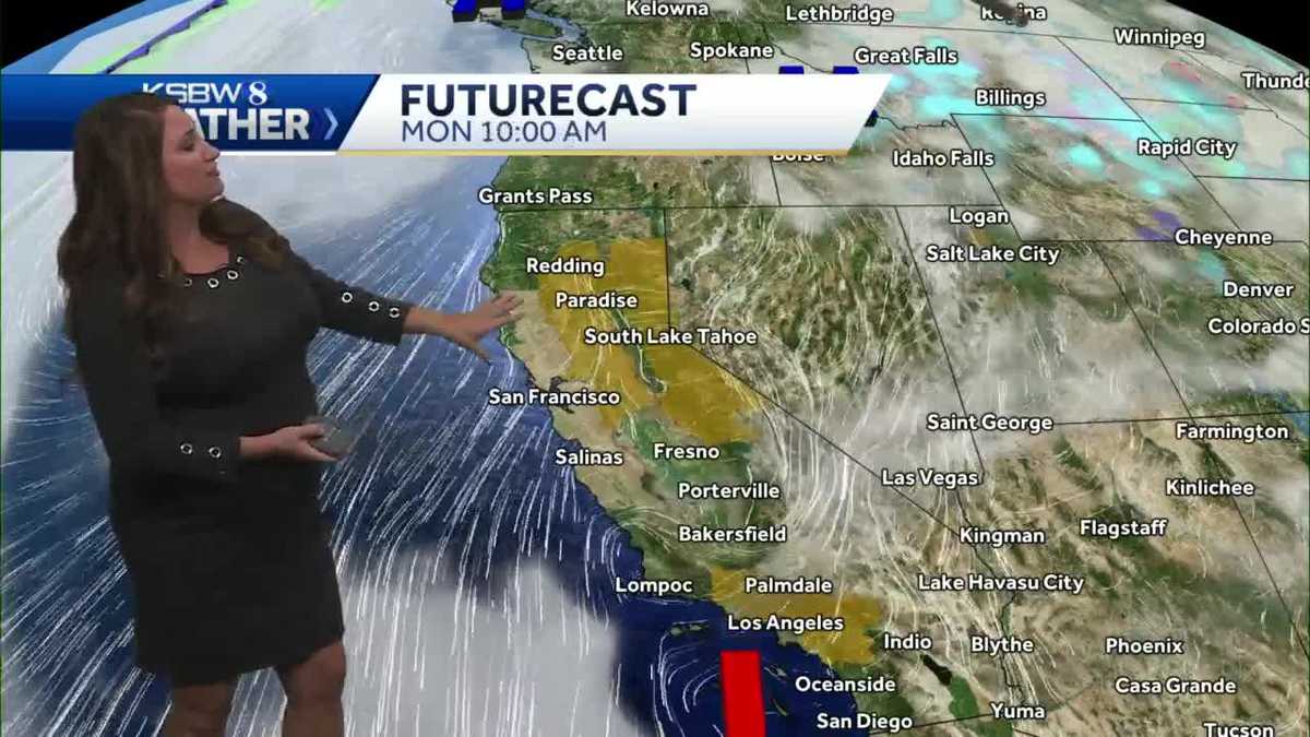 Warm and sunny with increasing offshore winds