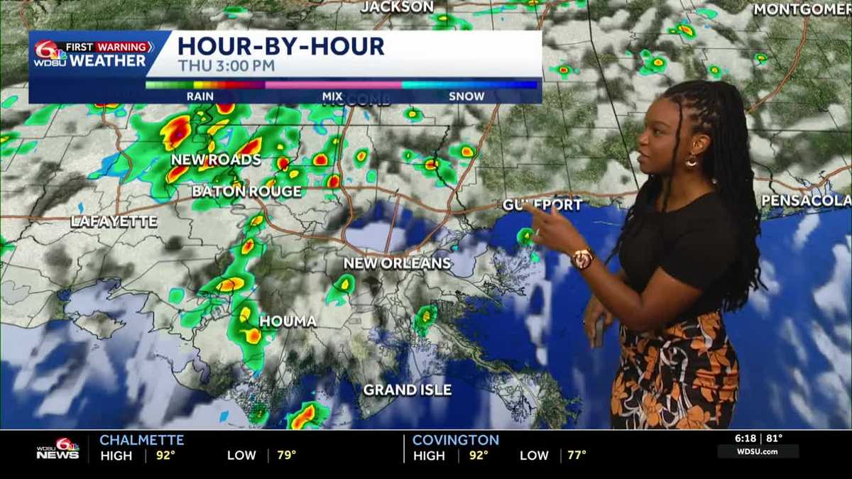 Lingering showers and storms, gusty conditions, rising temperatures in your New Orleans forecast