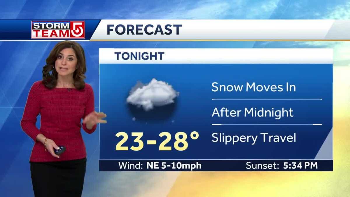 Video: Snow moves in Friday night