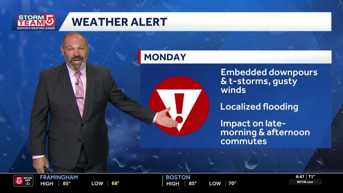 Monday downpours prompt Weather Alert