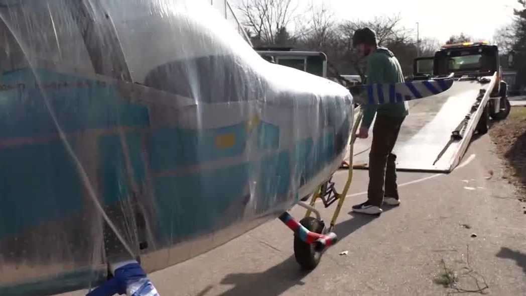 Plane built by Manchester School of Technology students moved to MHT