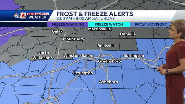 WATCH: Frost and freeze tonight, breezy and cool Saturday - Vimarsana News