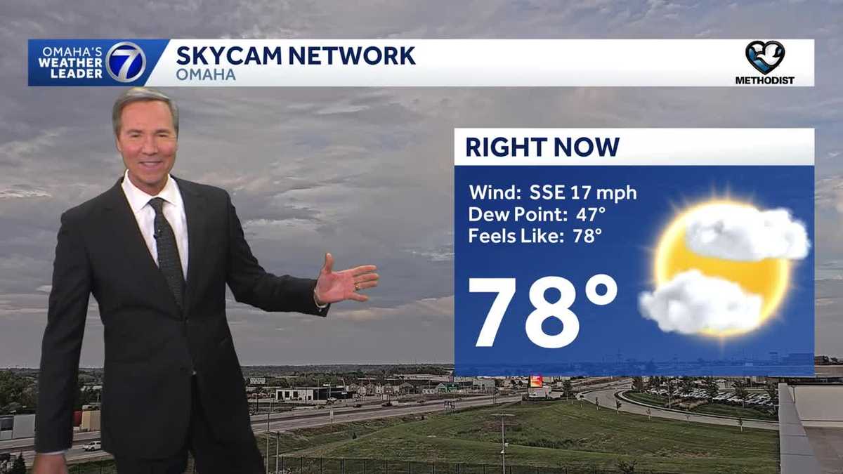 Beautiful this evening for the Omaha metro, staying dry