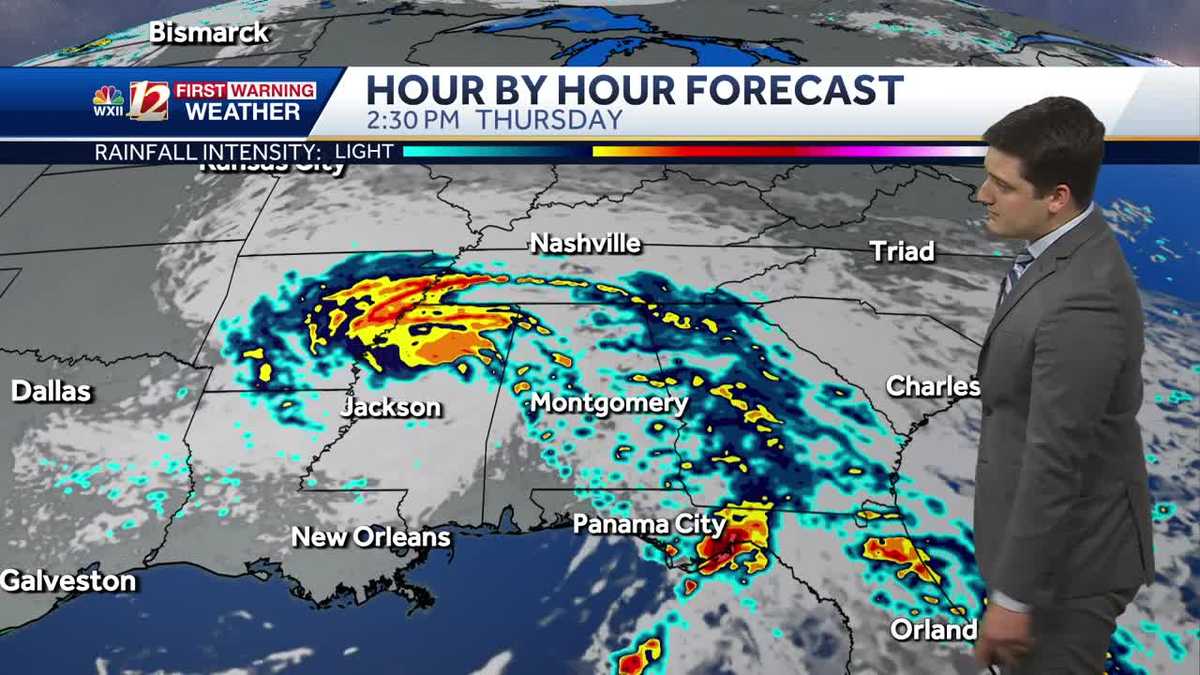WATCH: Clouds increase Thursday PM, few showers arrive overnight