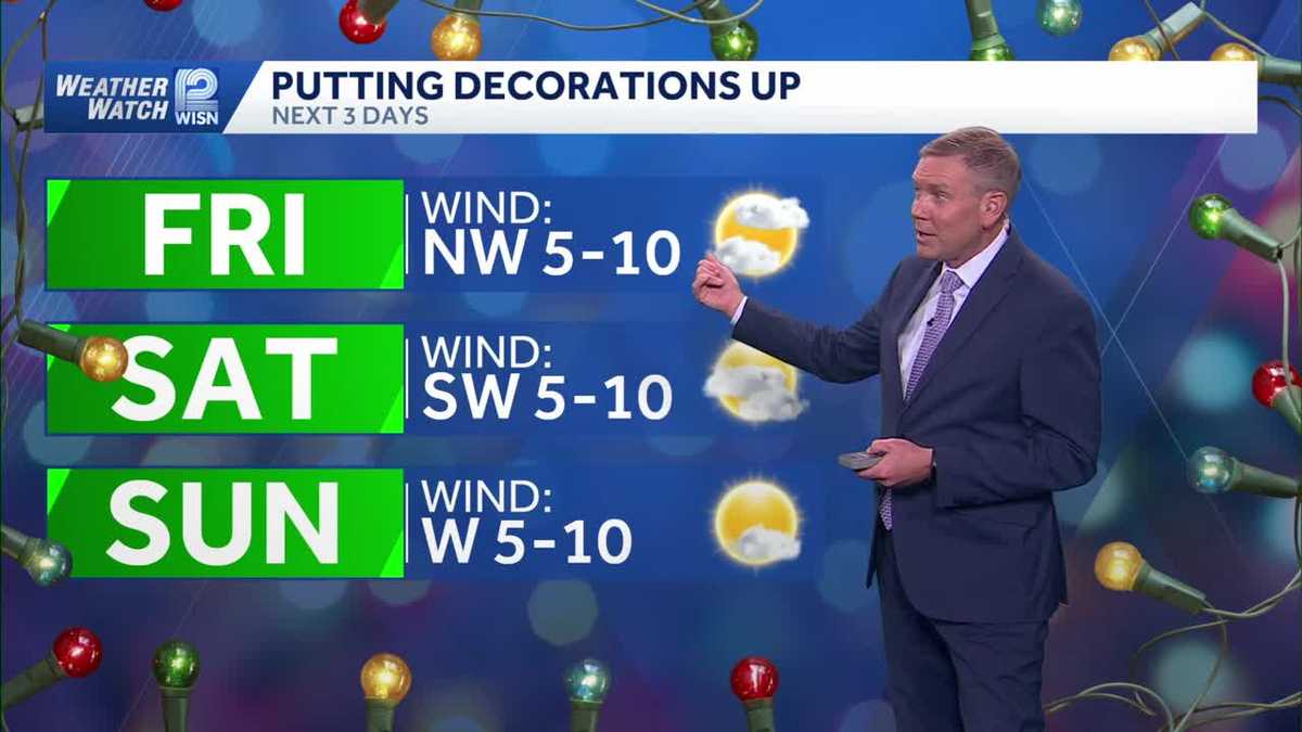 Great forecast for hanging Christmas lights in SE Wisconsin