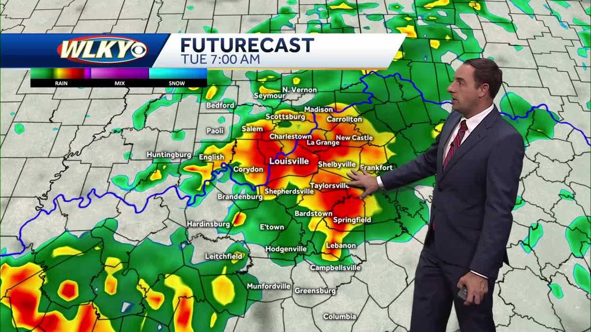 Scattered showers & storms Monday PM into Tuesday