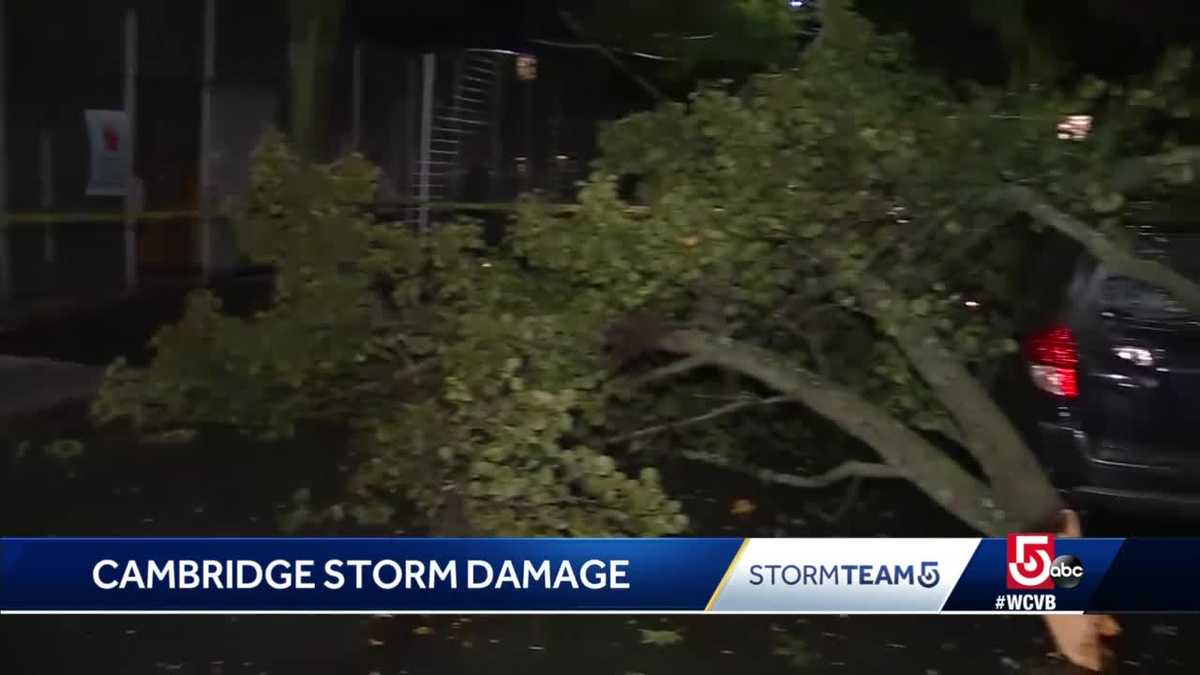 Residents cleaning up after storms move through