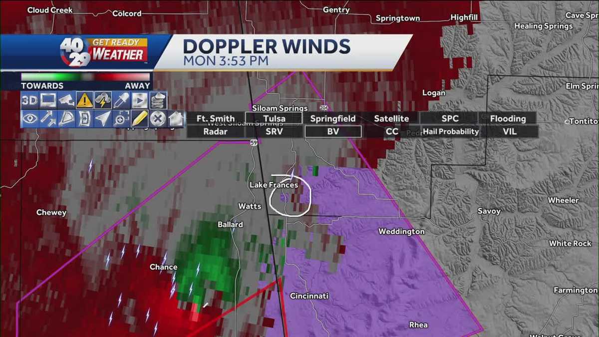 Confirmed tornado near ArkansasOklahoma border
