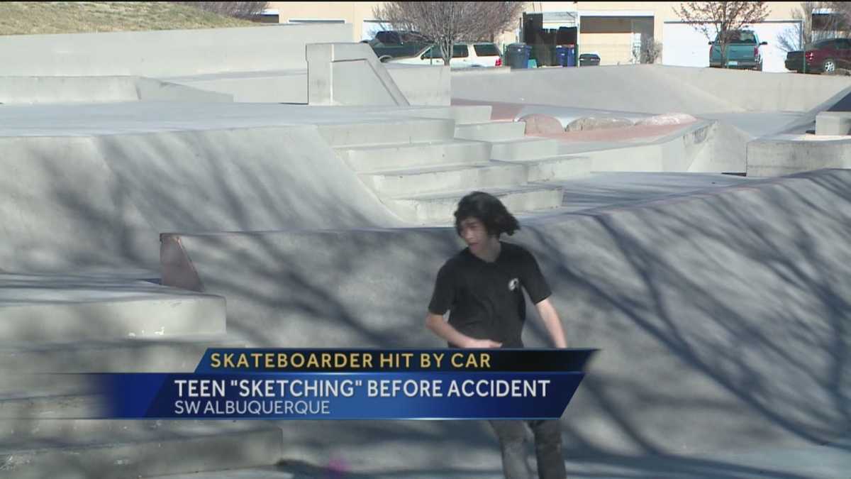 Skateboarder Hit by Car