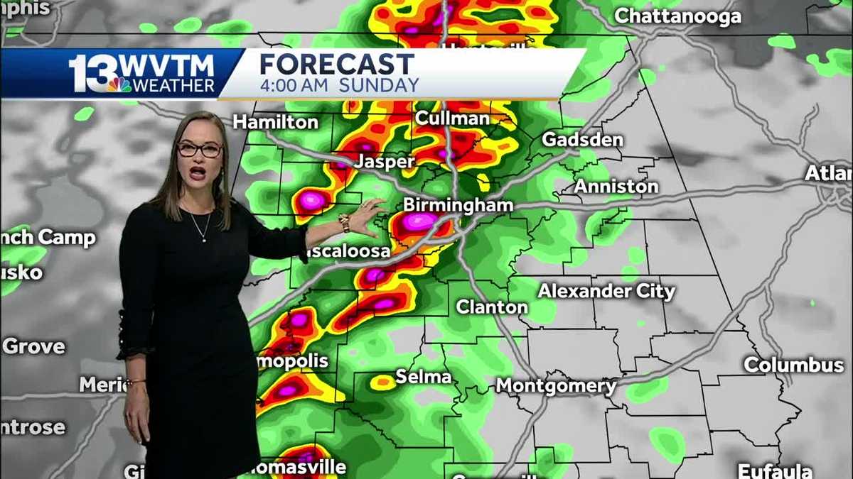 Severe weather overnight into Sunday - WVTM